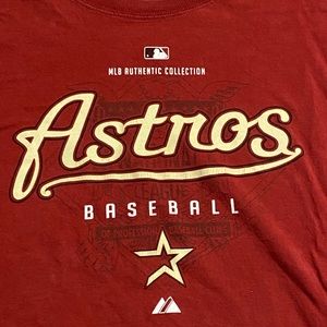 Majestic Houston Astros T Shirt Men Sz 2XL World Series MLB Baseball
